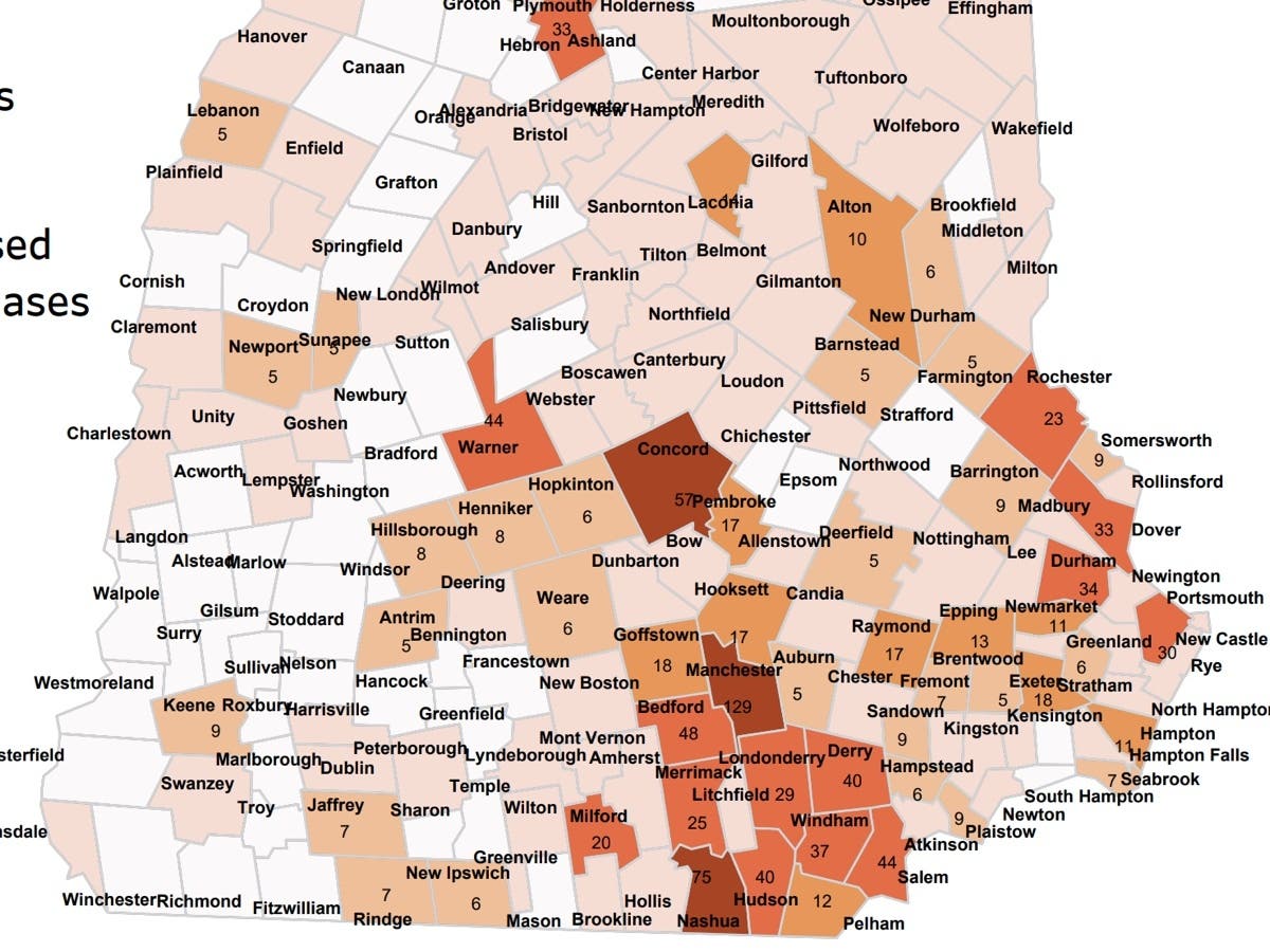 The latest accumulative case map published on Nov. 1.