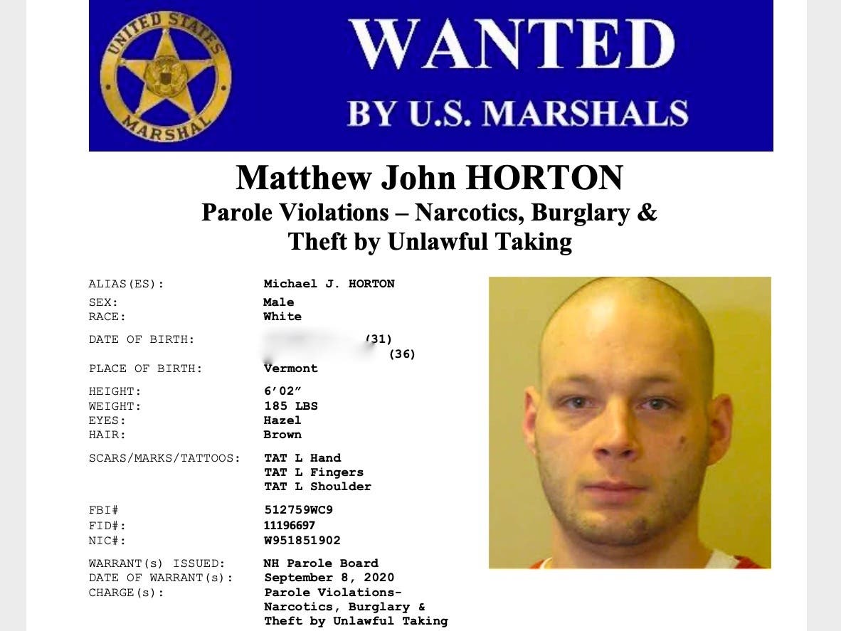 New Hampshire Fugitive Accused Of Parole Violations: Marshals | Concord ...