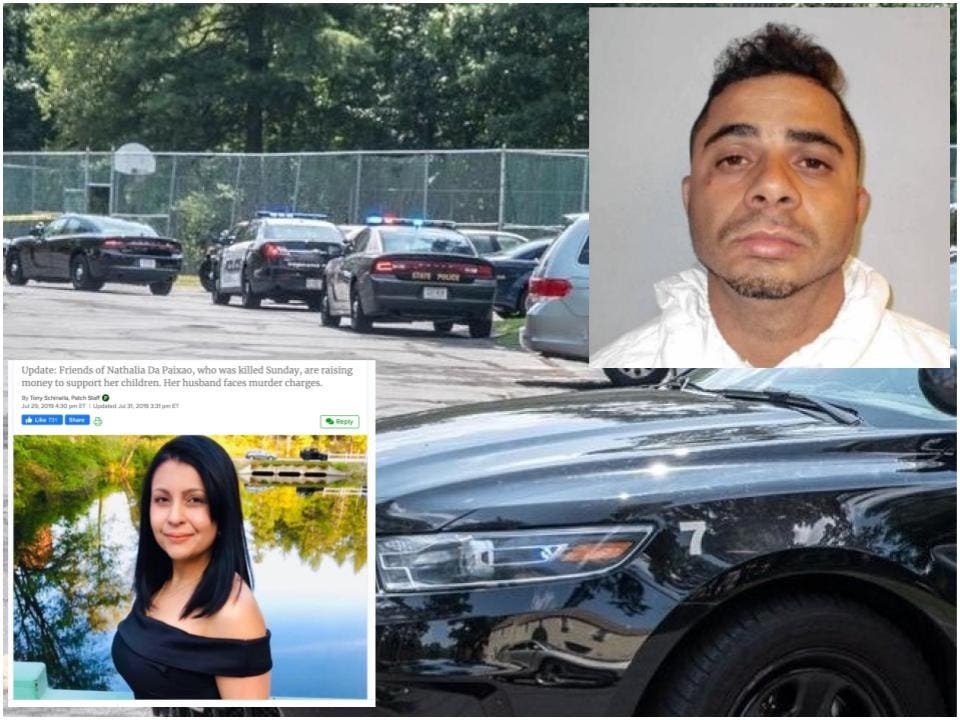 The scene at the Edgewood Heights apartment complex on Branch Turnpike in July 2019 after Emerson Jaques Figueiredo killed his wife Nathalia DaPaxiao in Concord.