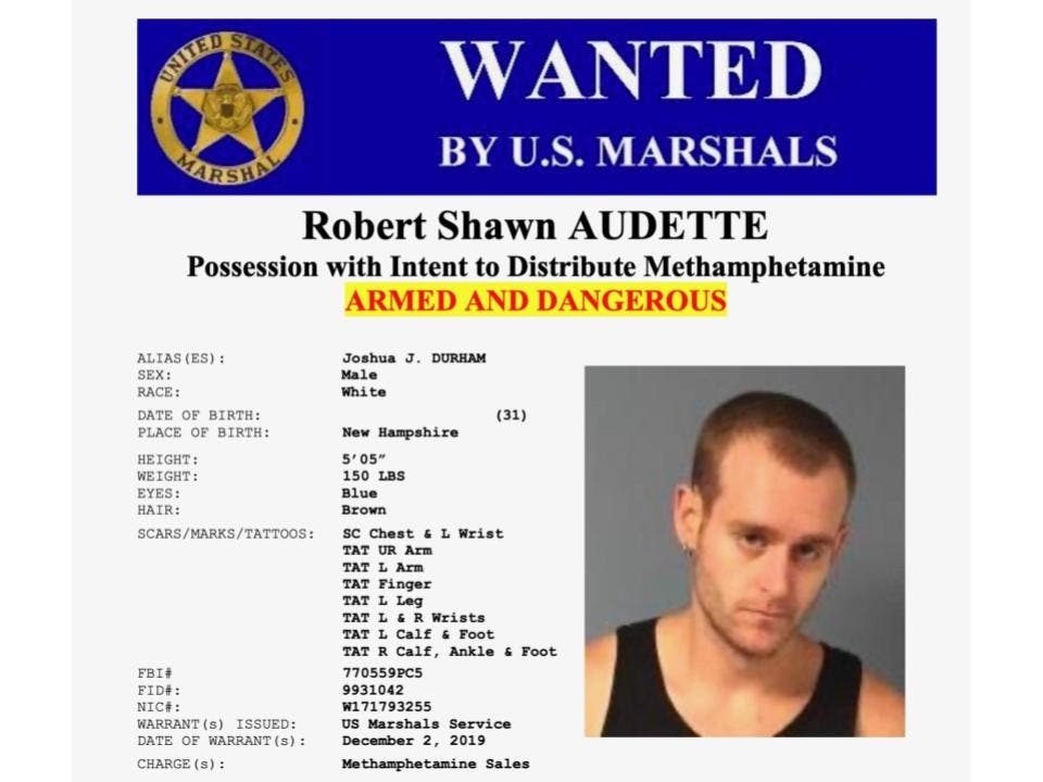 Robert Shawn Audette is wanted by the joint fugitive task force on a meth dealing charge. He is listed as "armed and dangerous." Have you seen him?