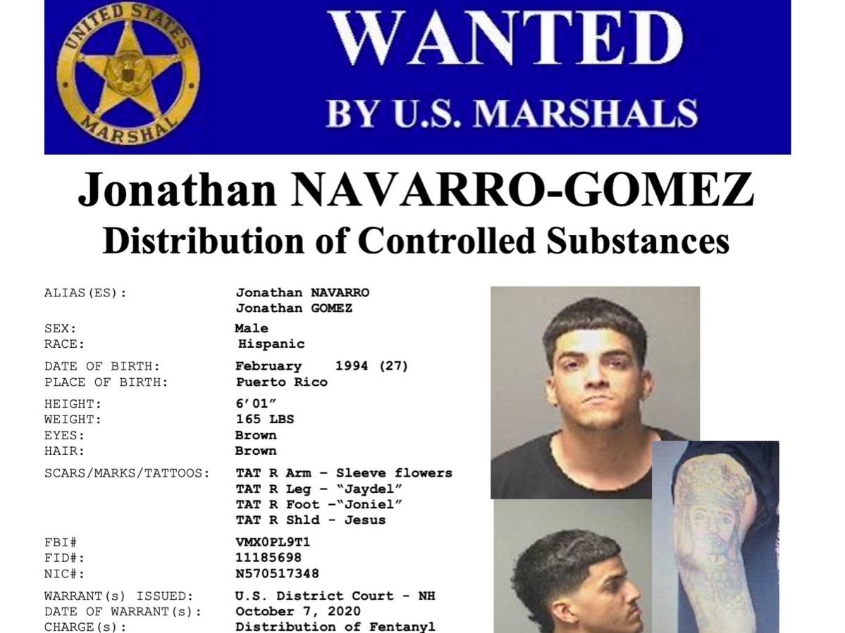 Jonathan Navarro-Gomez is wanted on a single count of possession of fentanyl with intent to distribute. Have you seen him? 