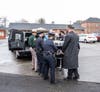 New Hampshire State Police, Concord and Manchester police, and others honored Gardner Leo Signor, 101, a World War II veteran, with a procession in Concord on March 25.