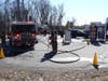 Concord fire and rescue teams as well as police were sent to an SUV fire at the Shell gas station on Loudon Road on March 29.