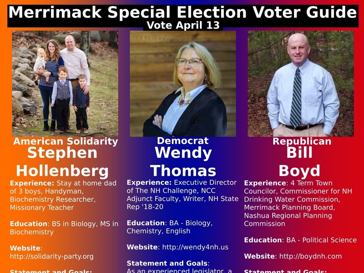 A third party candidate in the April 13 Hillsborough District 21 (Merrimack) special election seat is taking a positive approach.