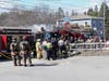 The scene outside of Highland Street in Laconia on April 7 after a fatal fire. 