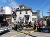 The scene outside of Highland Street in Laconia on April 7 after a fatal fire. 
