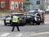 A Concord police SUV and a Toyota Prius collided at the intersection of Washington and Rumford streets on April 20.