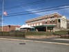 Outside Concord High School the first week back for school on April 19. 