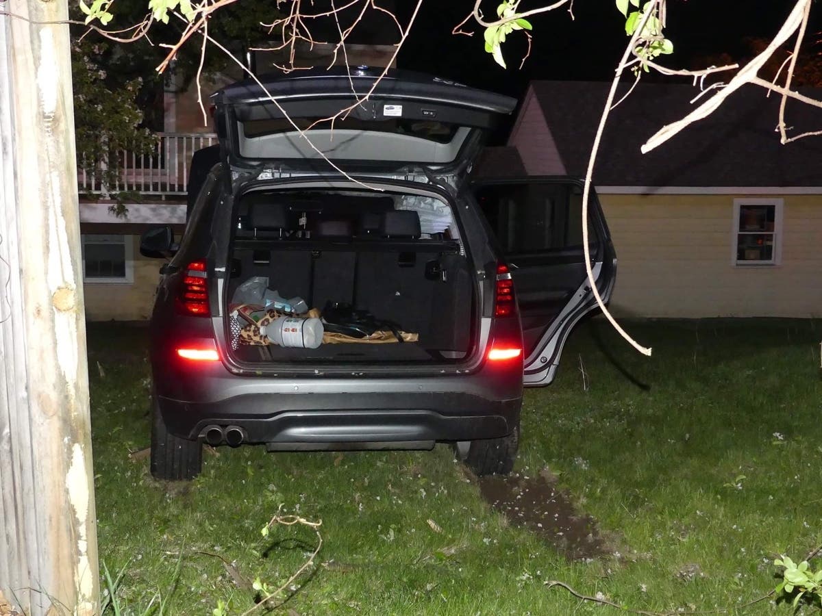 BMW SUV Crashes Into Pole, Fence, Backyard In East Concord: Watch ...