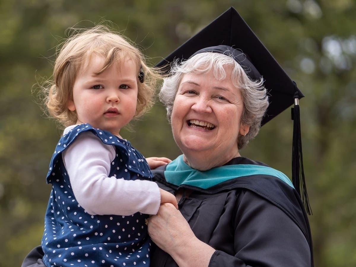 ​Edith Chiasson is pictured with her granddaughter after graduating with a Master's degree in public administration.
