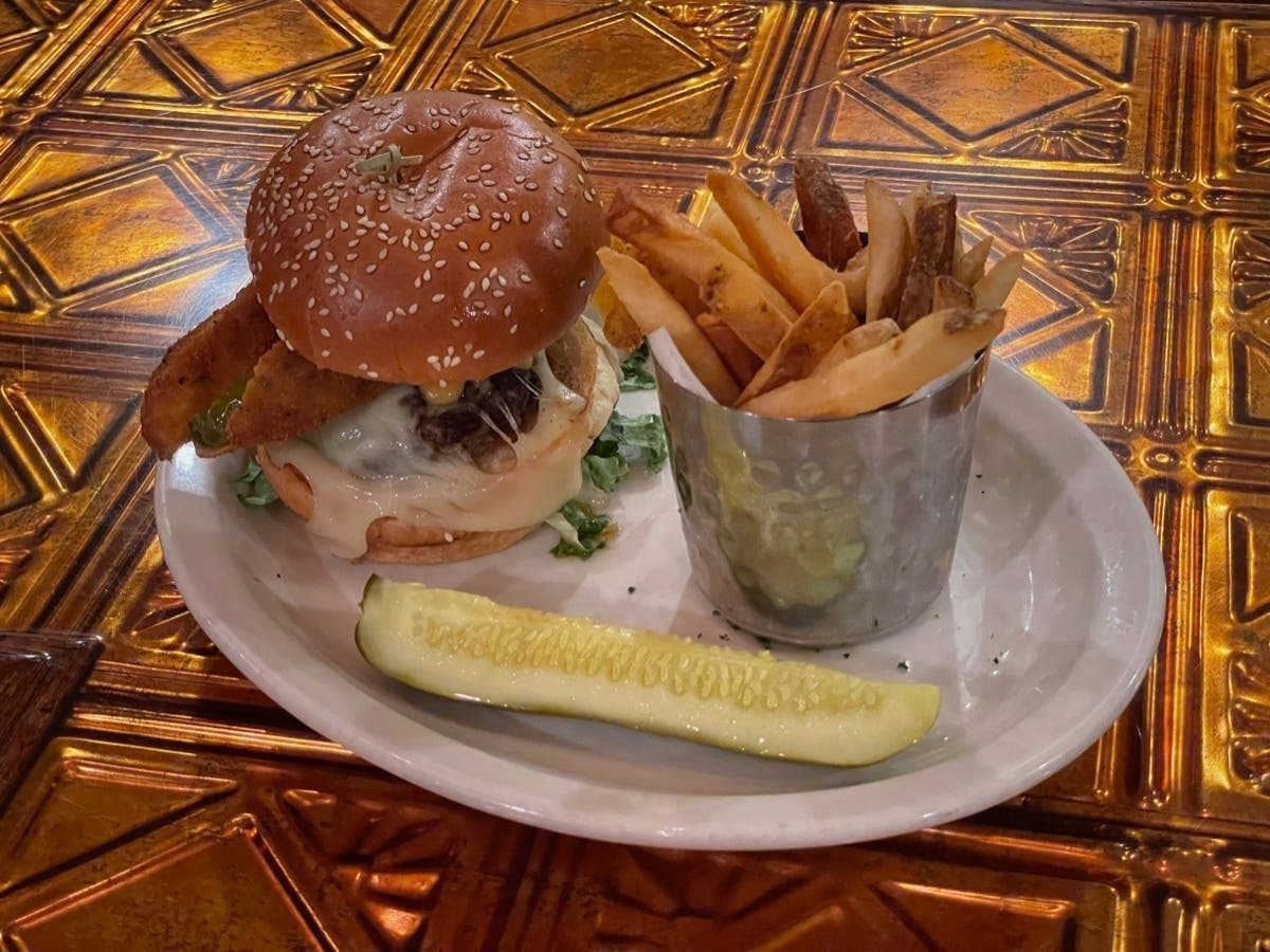 A photo of the Twin Hurricane burger which was featured earlier this year as part of the Barley House Restaurant’s annual Burgerfest fundraiser.