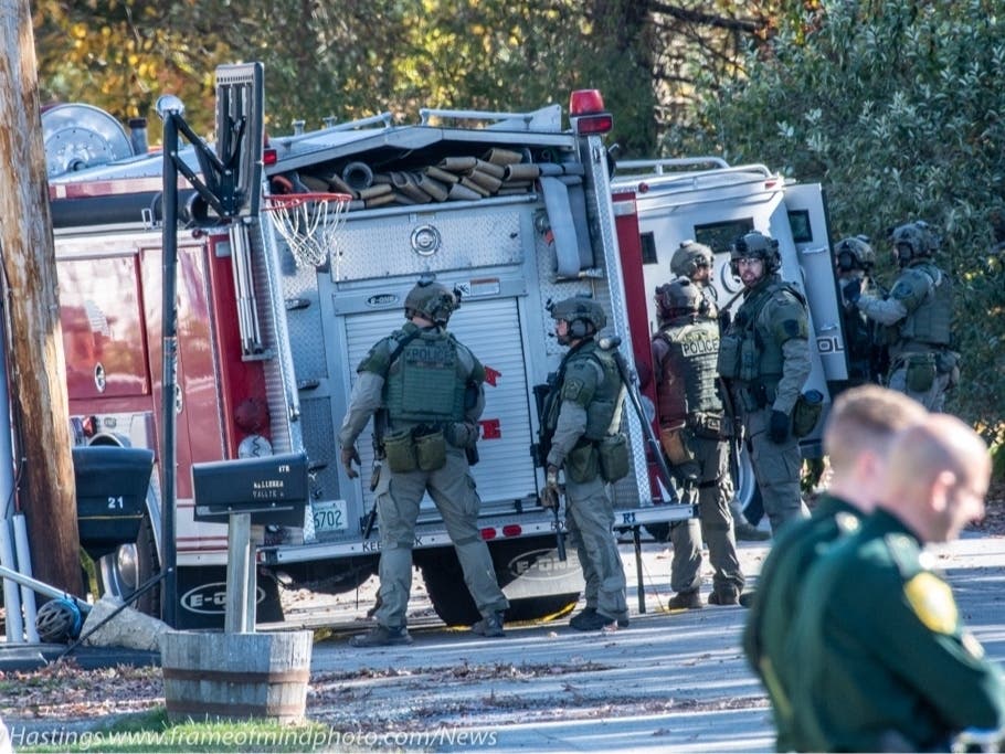 The scene outside of a home on Boynton Lane in Seabrook on Nov. 1.
