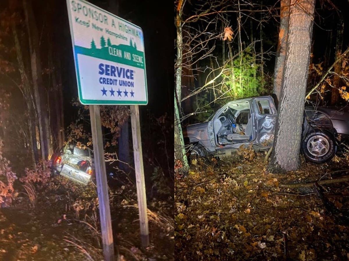 A Nashua man crashed his car on the Everett Turnpike in Merrimack on Nov. 13. 