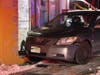 A car crashed into a building at the intersection of Rumford and North State streets on Jan. 15.