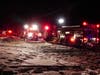 Firefighters from around Concord battle a blaze in Dunbarton on Robert Rogers Road on Jan. 22.