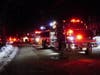 Firefighters from around Concord battle a blaze in Dunbarton on Robert Rogers Road on Jan. 22.