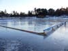 White Park Pond is ready for Black Ice Pond Hockey. 
