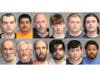 A dozen men from New Hampshire and Massachusetts were arrested on various charges on Feb. 7.