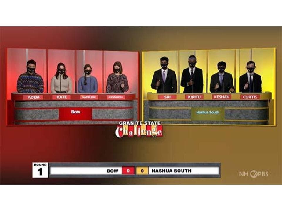 Bow High School faces off against Nashua South High School on Feb. 19.