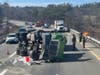 Fire and rescue teams as well as New Hampshire State Police were sent to a truck crash in Warner on March 10.