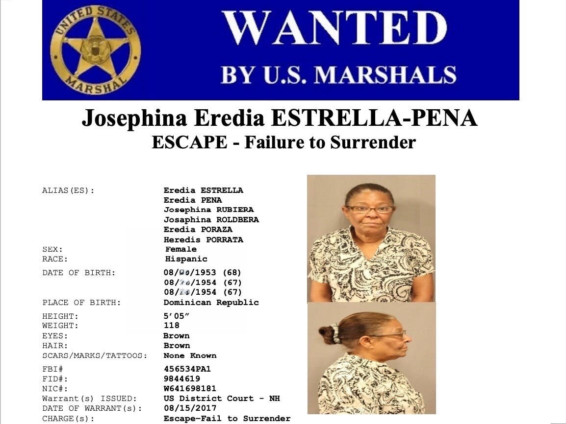 The fugitive task force is attempting to find Josephina Eredia Estrella-Pena who is wanted on an escape charge after being accused of selling synthetic drugs. 