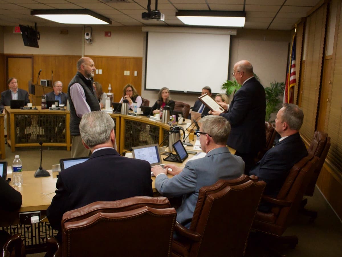 Former Ward 5 Concord City Councilor Rob Werner was honored by members on March 14.