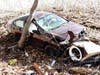 A Kia Forte drove off the side of Route 4 in Chichester on March 23 sending a woman to the hospital. 