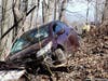 A Kia Forte drove off the side of Route 4 in Chichester on March 23 sending a woman to the hospital. 