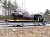 A Kia Forte drove off the side of Route 4 in Chichester on March 23 sending a woman to the hospital. 