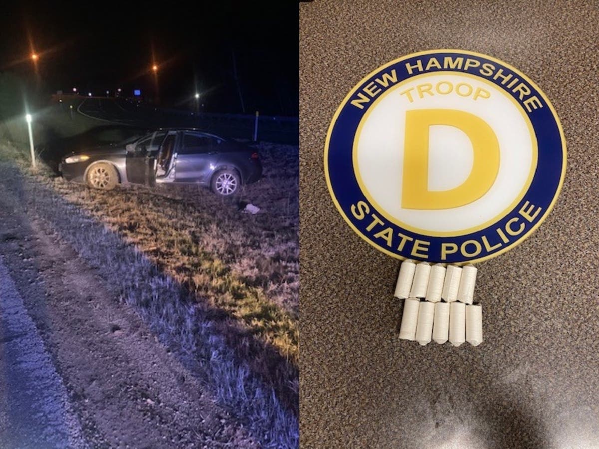 State troopers chased a car on Interstate 93 in Bow and Concord, due to lane violations and excessive speed, which led to stop sticks being deployed and the discovery of 100 grams of suspected fentanyl on Aug. 14.