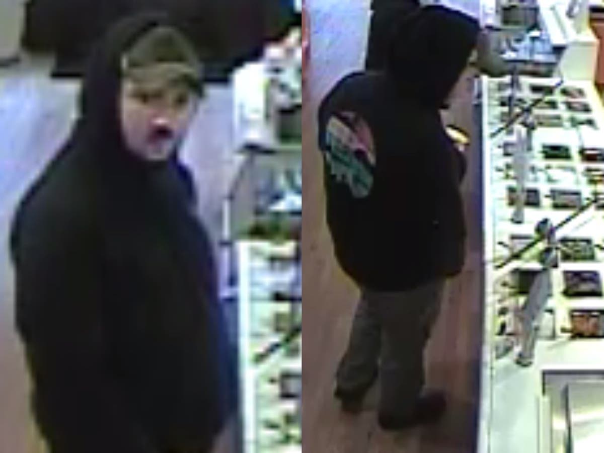 Investigators seek information about the man found in these security footage shots from March 31. 