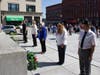 At the Statehouse plaza after the wreaths were laid after the Memorial Day parade in Concord on May 30.