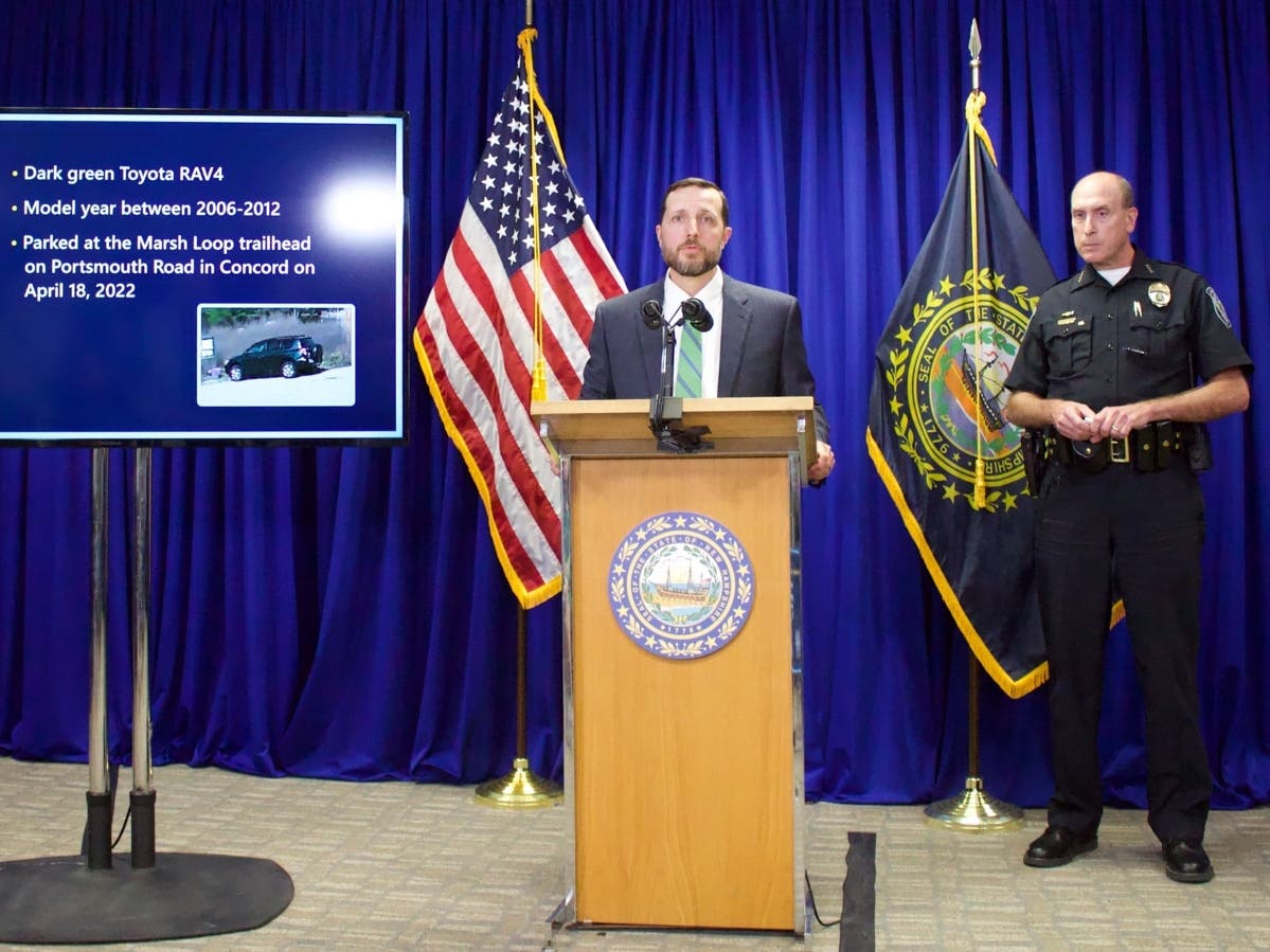 Geoffrey W.R. Ward, a Criminal Bureau Chief with the New Hampshire Attorney General’s Office, and Concord Police Chief Brad Osgood answer questions about the Stephen and Djeswende Reid killings on June 2.