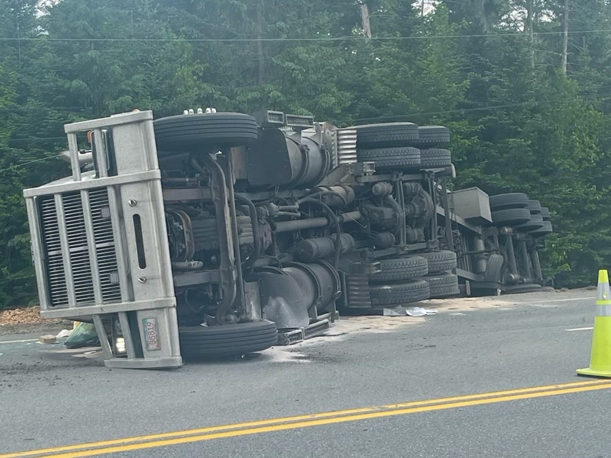 A tractor-trailer crashed in Jefferson last week. 