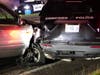 A Honda Pilot SUV crashed into a Concord police cruiser SUV on Fisherville Road on June 11. 