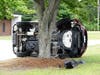 An SUV crashed on June 19 on Industrial Park Drive in Concord.