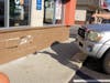 A pickup truck crashed into the front of the Dunkin’ Donuts on South Main Street in Concord on July 20.