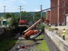 ​A construction worker in Allenstown was injured after a boom truck they were working in fell into a canal. 