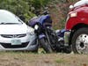 A motorcycle and car crashed on Clinton Street in Concord on Oct. 1. 