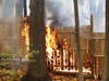 A burning lawnmower caused a fence to catch fire on Franklin Street on Nov. 6. 