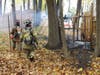 A burning lawnmower caused a fence to catch fire on Franklin Street on Nov. 6. 