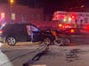 A three-vehicle crash sent one woman to the hospital on Nov. 10 in Downtown Concord. 