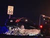 A car went over an embankment after a crash with an SUV at Interstate 93 and South Main Street in Concord on Jan. 27.