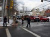 A hazmat official heads to the Warren Rudman Federal Building in Concord to investigate powder found in a courtroom on Jan. 31.