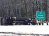 A box truck flipped and crashed on Interstate 89 south in Concord on March 22. 