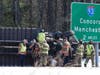 A box truck flipped and crashed on Interstate 89 south in Concord on March 22. 