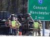 A box truck flipped and crashed on Interstate 89 south in Concord on March 22. 