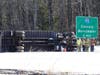 A box truck flipped and crashed on Interstate 89 south in Concord on March 22. 