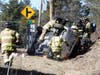 A single-vehicle crash on Route 106 led to two people being taken to Concord Hospital on April 2.