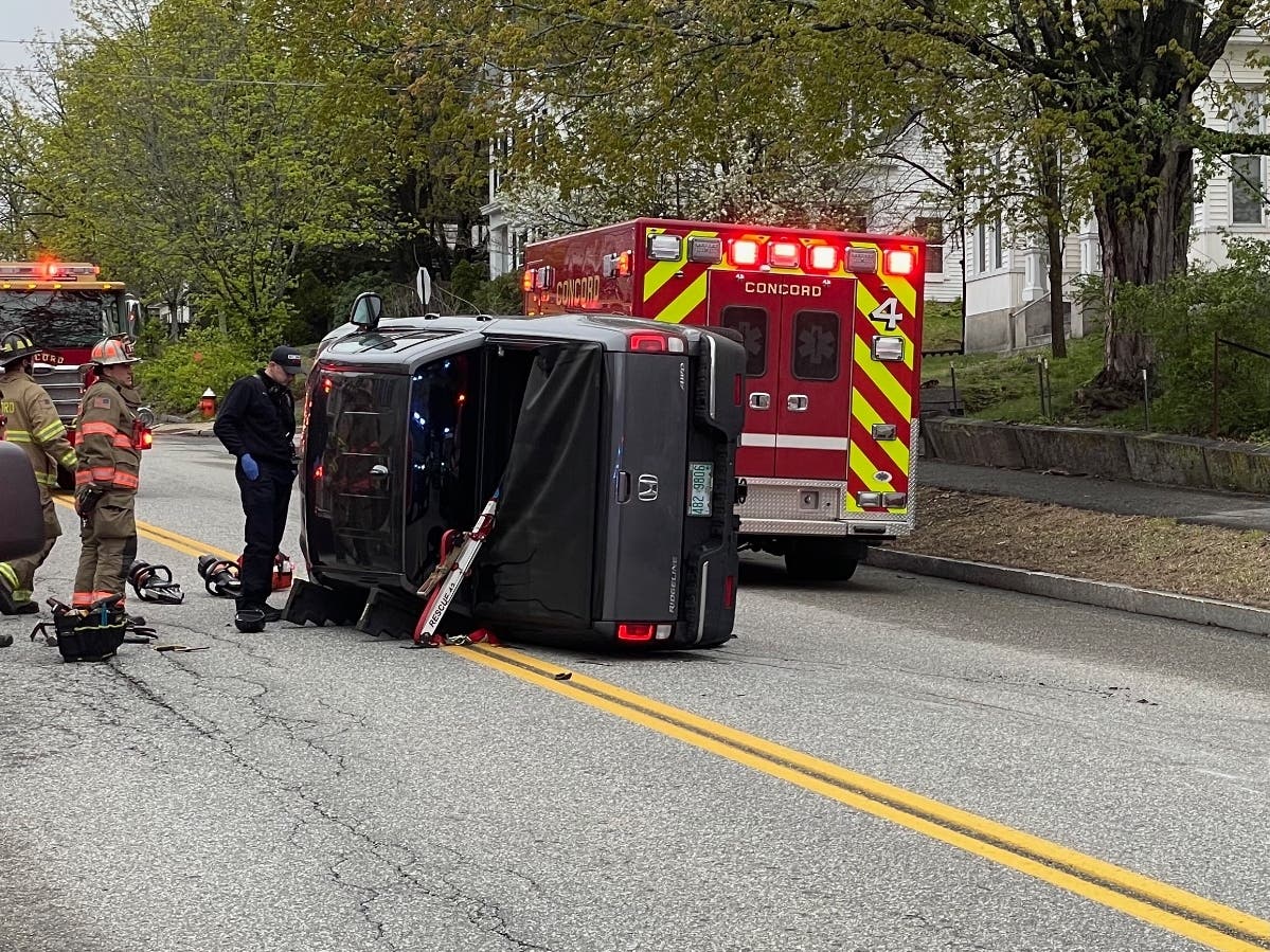 Pickup Truck Rolls On Franklin Street In Concord: Watch | Concord, NH Patch